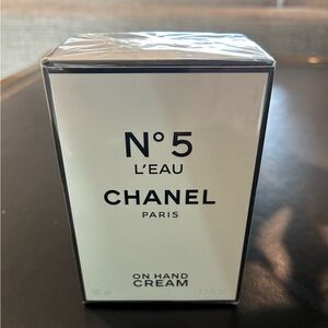Chanel #5 NIB “On Hand Cream” in unopened original packaging. 1.7 oz
